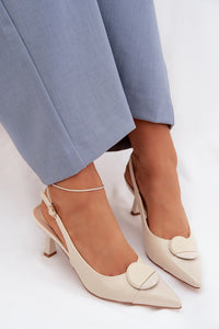 Sandalai su kulnu model 225219 Step in style