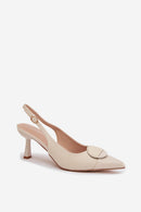 Sandalai su kulnu model 225219 Step in style