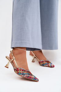 Sandalai su kulnu model 225222 Step in style