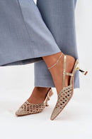 Sandalai su kulnu model 225224 Step in style