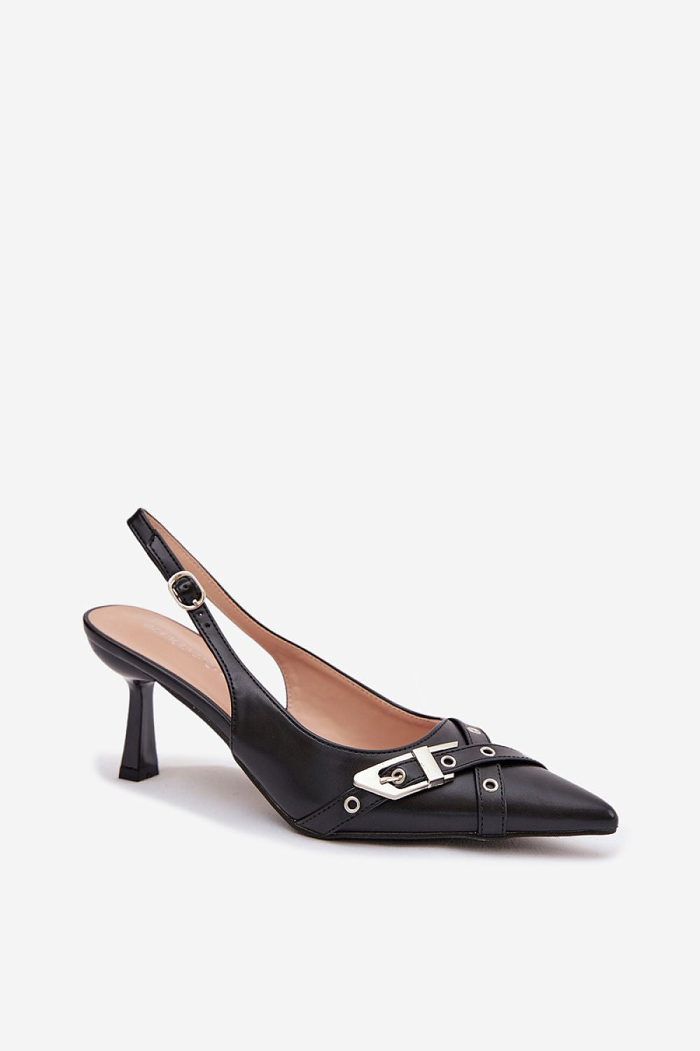 Klasikiniai juodi bateliai su kulnu