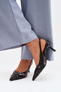 Sandalai su kulnu model 225227 Step in style