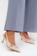 Sandalai su kulnu model 225228 Step in style