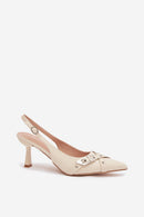 Sandalai su kulnu model 225228 Step in style