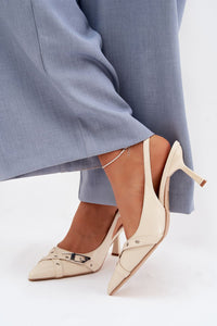 Sandalai su kulnu model 225228 Step in style