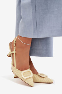 Sandalai su kulnu model 225206 Step in style