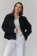 Štrikinė striukė model 225693 Makadamia