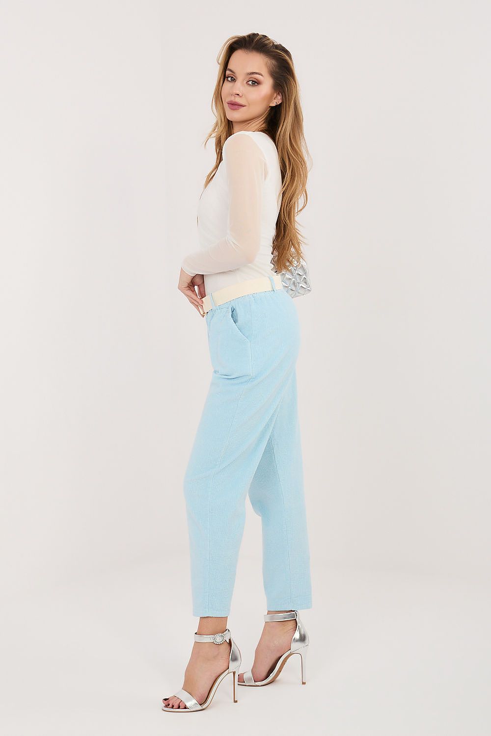 Kordėtinės kelnės model 226482 Italy Moda 