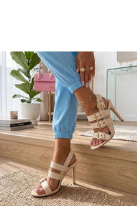  Sandalai su kulnu model 227278 Solea 