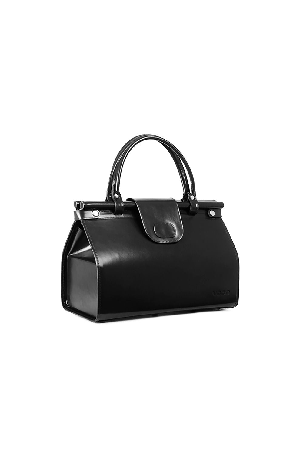 Elegantiškas juodos spalvos natūralios odos krepšys Verosoft 27 cm