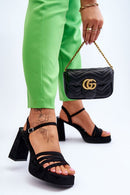  Sandalai su kulnu model 179122 Step in style 